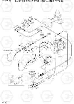 3647 D/ACTING MAIN PIP KIT(CLUSTER TYPE 2) R140W-9S, Hyundai