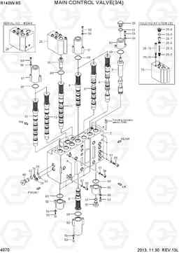 4070 MAIN CONTROL VALVE(3/4) R140W-9S, Hyundai