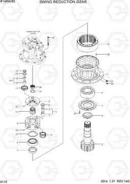 4110 SWING REDUCTION GEAR R140W-9S, Hyundai