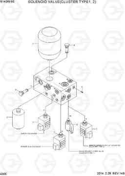 4305 SOLENOID VALVE(CLUSTER TYPE1,2) R140W-9S, Hyundai