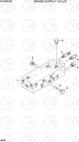 4330 BRAKE SUPPLY VALVE R140W-9S, Hyundai