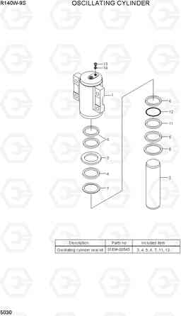 5030 OSCILLATING CYLINDER R140W-9S, Hyundai