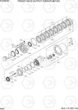 5440 FRONT AXLE OUTPUT GROUP(-#0145) R140W-9S, Hyundai