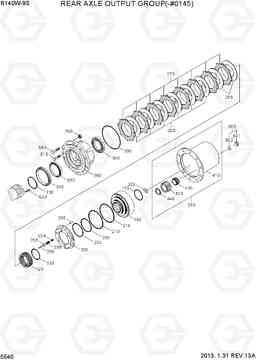 5540 REAR AXLE OUTPUT GROUP(-#0145) R140W-9S, Hyundai