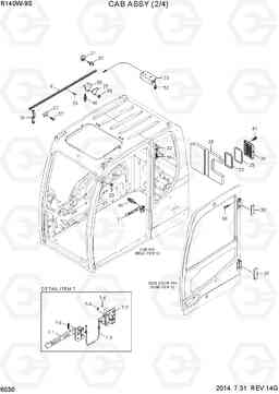 6030 CAB ASSY(2/4) R140W-9S, Hyundai