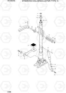 6180 STEERING COLUMN(CLUSTER TYPE 1) R140W-9S, Hyundai