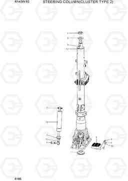 6185 STEERING COLUMN(CLUSTER TYPE 2) R140W-9S, Hyundai