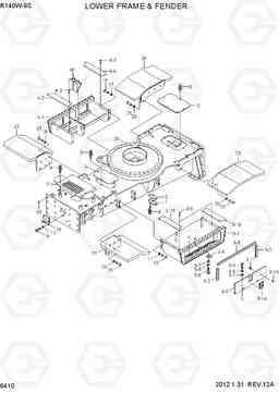 6410 LOWER FRAME & FENDER R140W-9S, Hyundai