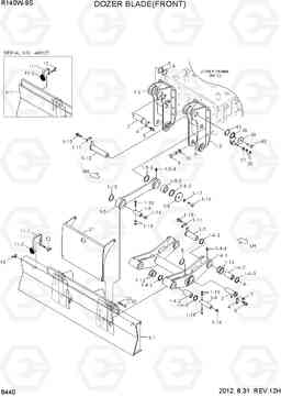 6440 DOZER BLADE-FRONT R140W-9S, Hyundai