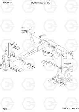 7010 BOOM MOUNTING(4.6M, STD) R140W-9S, Hyundai