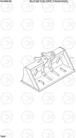 7440 BUCKET(SLOPE FINISHING) R140W-9S, Hyundai