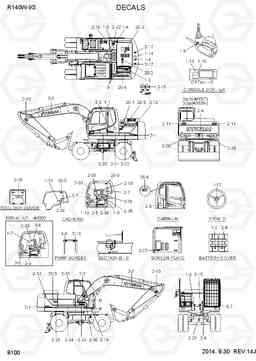 8100 DECALS R140W-9S, Hyundai