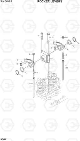 9040 ROCKER LEVERS R140W-9S, Hyundai