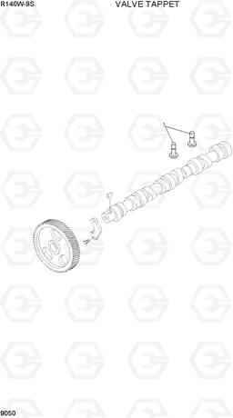 9050 VALVE TAPPET R140W-9S, Hyundai