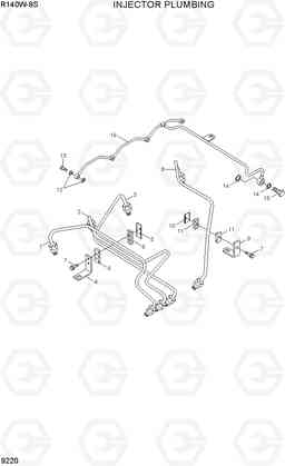 9220 INJECTOR PLUMBLING R140W-9S, Hyundai