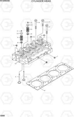 9360 CYLINDER HEAD R140W-9S, Hyundai