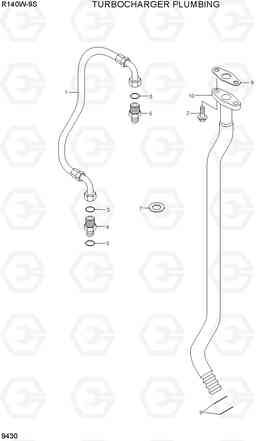 9430 TURBOCHARGER PLUMBING R140W-9S, Hyundai