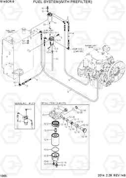 1065 FUEL SYSTEM(WITH PREFILTER) R145CR-9, Hyundai