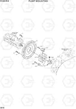 3010 PUMP MOUNTING R145CR-9, Hyundai