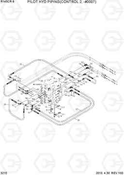 3210 PILOT HYD PIPING(CONTROL 2, -#0007) R145CR-9, Hyundai