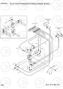 3285 PILOT HYD PIPING(4-PATTERN CHANGE) R145CR-9, Hyundai