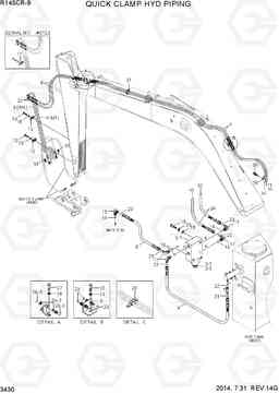 3430 QUICK CLAMP HYD PIPING R145CR-9, Hyundai