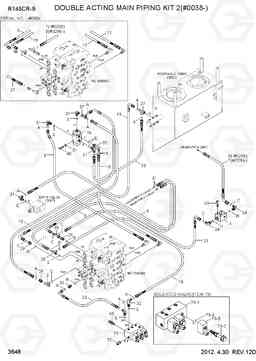 3648 DOUBLE ACTING MAIN PIPING KIT 2(#0038-) R145CR-9, Hyundai