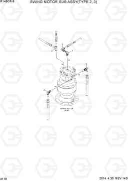 4118 SWING MOTOR SUB ASSY(TYPE 2,3) R145CR-9, Hyundai