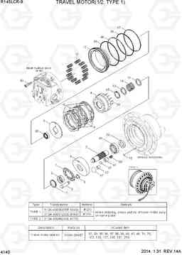4140 TRAVEL MOTOR(1/2, TYPE 1) R145CR-9, Hyundai