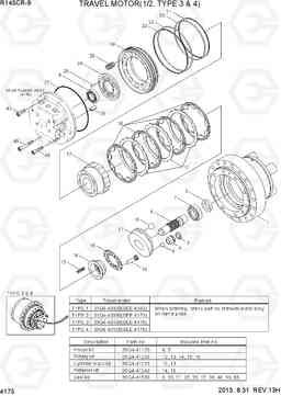 4175 TRAVEL MOTOR(1/2, TYPE 3 & 4) R145CR-9, Hyundai