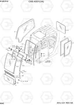 6040 CAB ASSY(3/4) R145CR-9, Hyundai