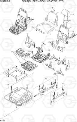 6150 SEAT(SUSPENSION, HEATED, STD) R145CR-9, Hyundai