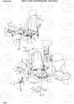 6155 SEAT (AIR SUSPENSION, HEATED) R145CR-9, Hyundai