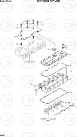 9030 ROCKER COVER R145CR-9, Hyundai