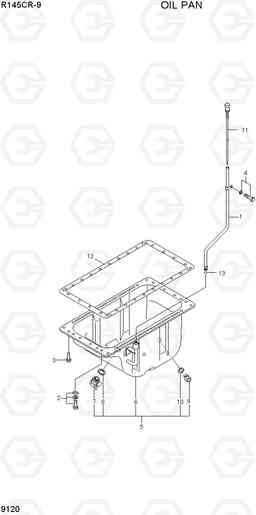 9120 OIL PAN R145CR-9, Hyundai