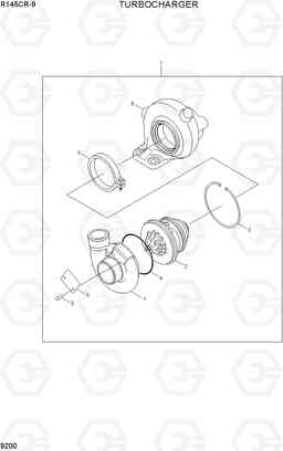 9200 TURBOCHARGER R145CR-9, Hyundai