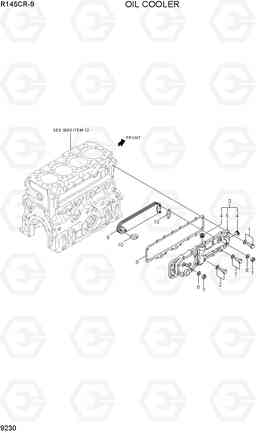 9230 OIL COOLER R145CR-9, Hyundai