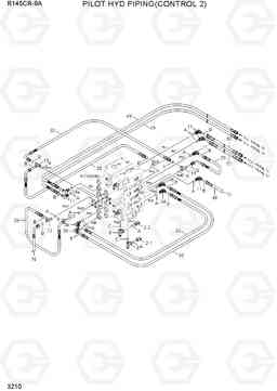 3210 PILOT HYD PIPING(CONTROL 2) R145CR-9A, Hyundai