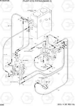3260 PILOT HYD PIPING(BASE 2) R145CR-9A, Hyundai