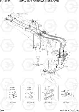 3415 BOOM HYD PIPING(ADJUST BOOM) R145CR-9A, Hyundai