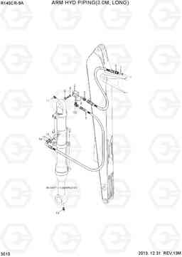 3510 ARM HYD PIPING(3.0M, LONG) R145CR-9A, Hyundai