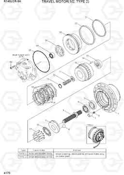 4170 TRAVEL MOTOR(1/2, TYPE 2) R145CR-9A, Hyundai