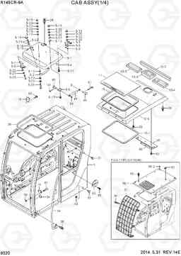 6020 CAB ASSY(1/4) R145CR-9A, Hyundai