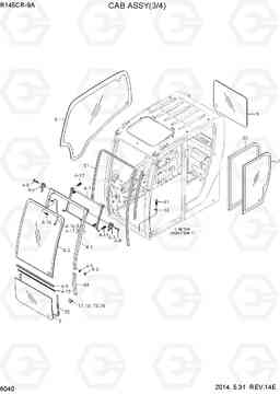 6040 CAB ASSY(3/4) R145CR-9A, Hyundai