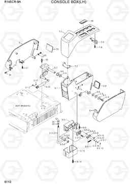 6110 CONSOLE BOX(LH) R145CR-9A, Hyundai