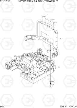 6400 UPPER FRAME & COUNTERWEIGHT R145CR-9A, Hyundai