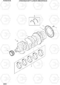 9020 CRANKSHAFT & MAIN BEARINGS R145CR-9A, Hyundai
