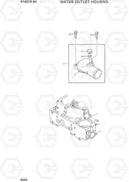 9320 WATER OUTLET HOUSING R145CR-9A, Hyundai