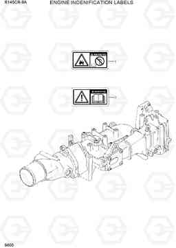 9600 ENGINE IDENTIFICATION LABELS R145CR-9A, Hyundai