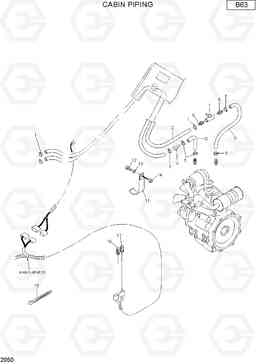 2050 CABIN PIPING R15-7, Hyundai